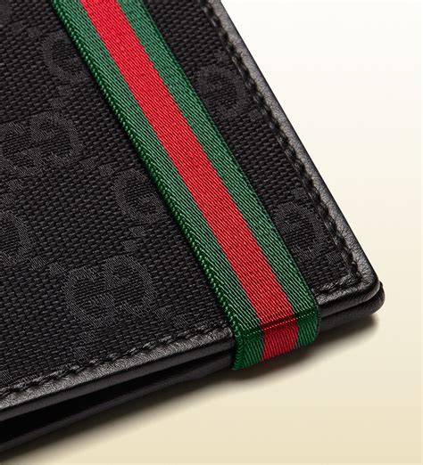 gucci black canvas wallet